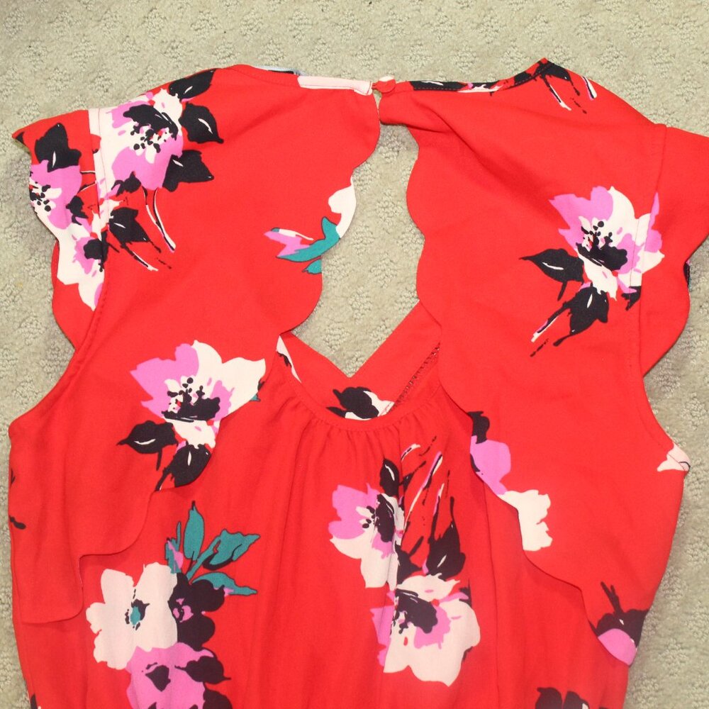 41 Hawthorne Size S Red and Black Floral Dress - Picture 2 of 6